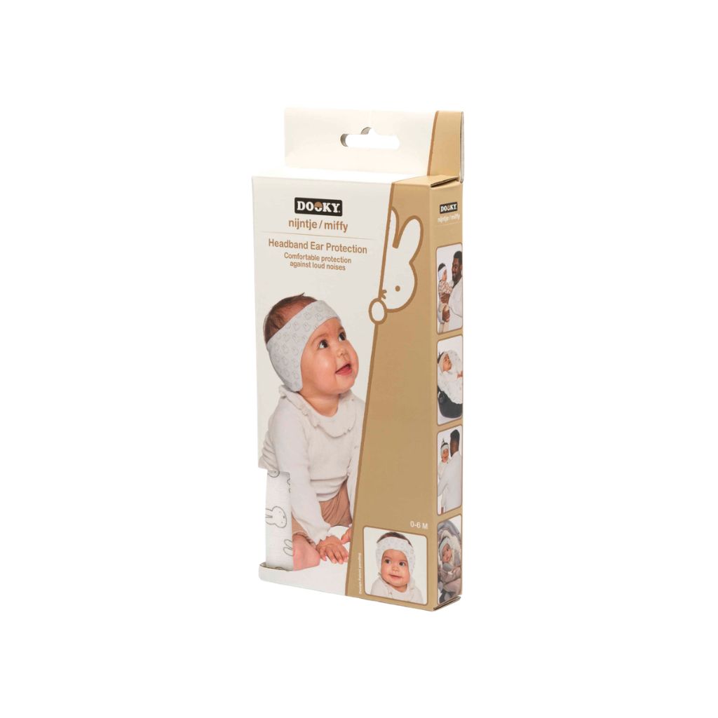 Dooky Hoofdband Gehoorbescherming 0-6 m Miffy White