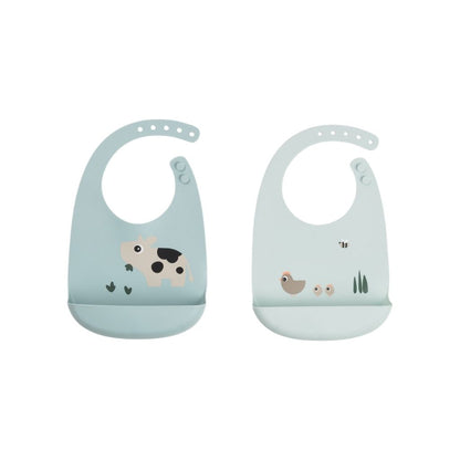 Done by Deer Silicone Slab Tiny Farm Blue – 2 Stuks