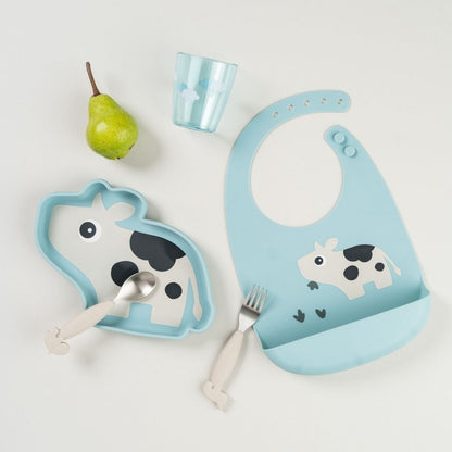 Done by Deer Silicone Slab Tiny Farm Blue – 2 Stuks