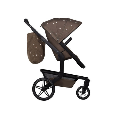 Joolz x Studio Noos 2-in-1 Kinderwagen Day5 Hazel Brown / White Hearts + Draagmand Hazel Brown / White Hearts + Mom Bag White Hearts