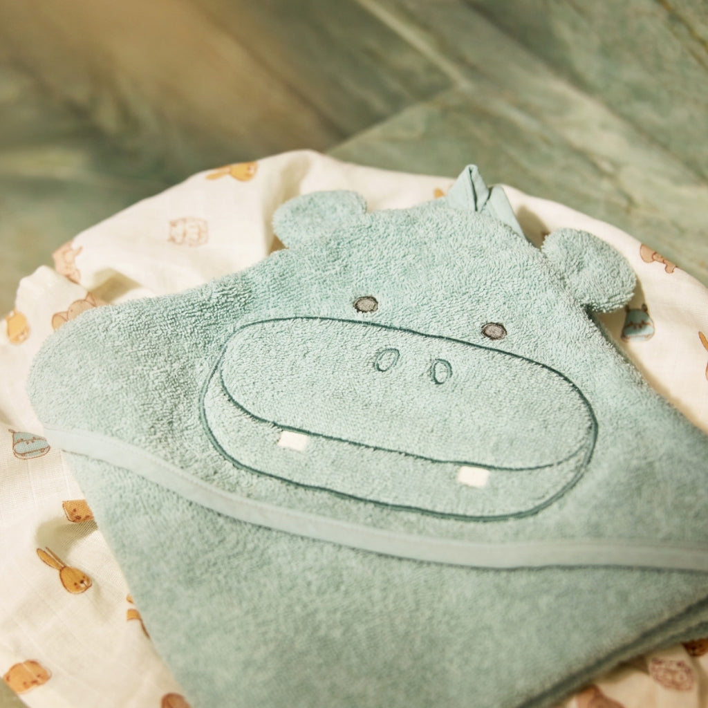 Jollein Cape De Bain Hippo Happy Multi 70 x 130 cm