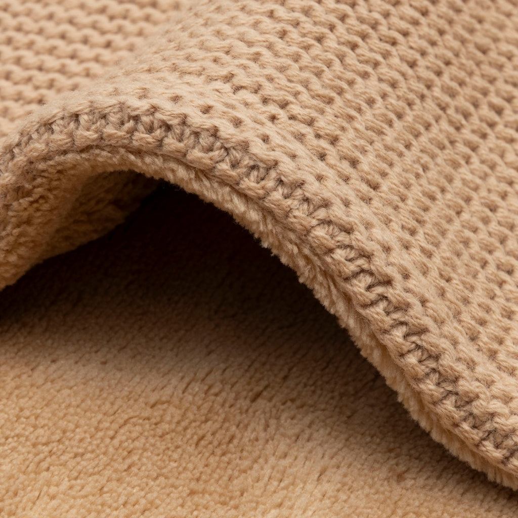 Jollein Couverture Pour Lit Basic Knit Fleece / Hazel Lg 100 x L 150 cm