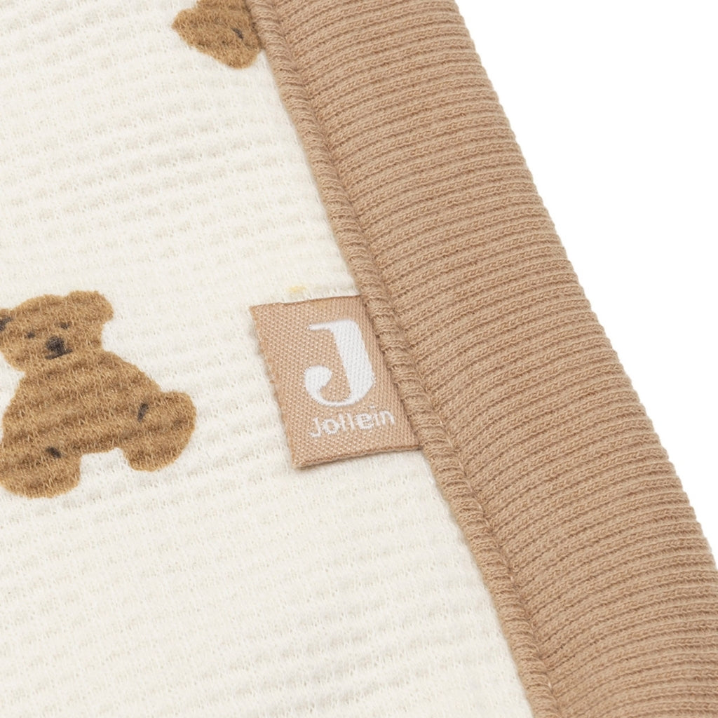 Jollein Deken Voor Wieg Mini Teddy Bear Little Waffle / Fluffy Multi B 75 x L 100 cm