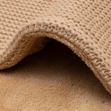 Jollein Couverture Pour Berceau Fleece Basic Knit Hazel Lg 75 x L 100 cm