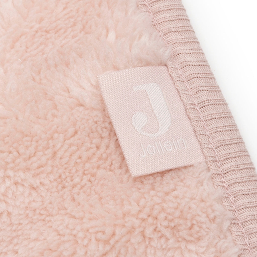Jollein Deken Voor Wieg Basic Sherpa / Jersey Silk Rose B 75 x L 100 cm
