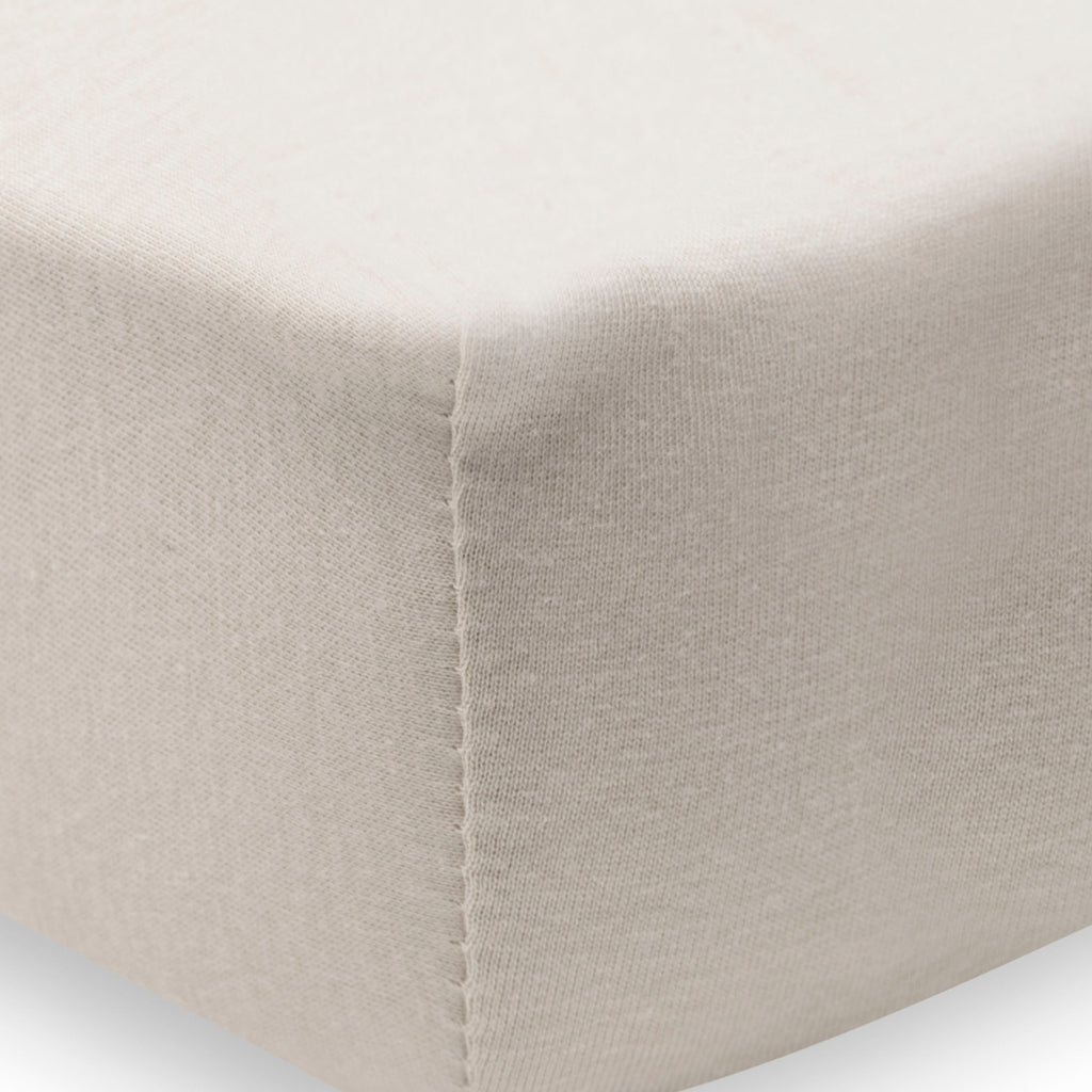 Jollein Drap-housse Pour Berceau Jersey Hazel / Oatmeal Lg 40 / 50 x L 80 / 90 cm – 2 Pièces