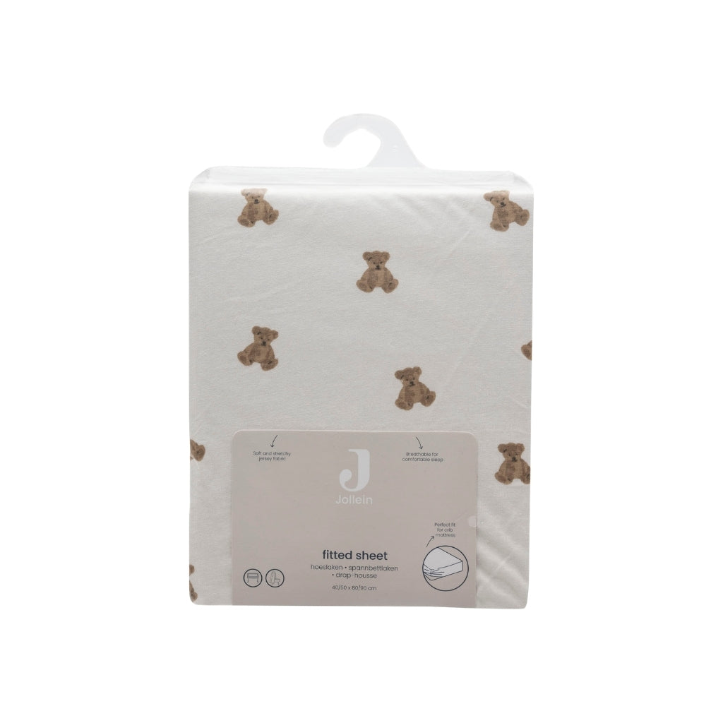 Jollein Hoeslaken Voor Wieg Jersey Mini Teddy Bear Multi B 40 / 50 x L 80 / 90 cm
