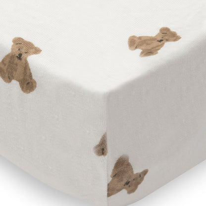Jollein Drap-housse Pour Lit Jersey Mini Teddy Bear Multi Lg 60 x L 120 cm