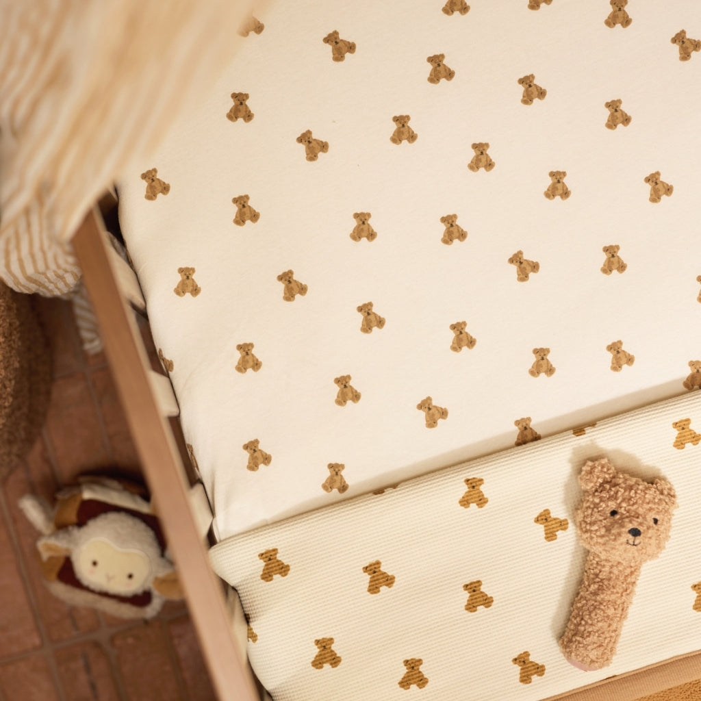 Jollein Drap-housse Pour Lit Jersey Mini Teddy Bear Multi Lg 60 x L 120 cm