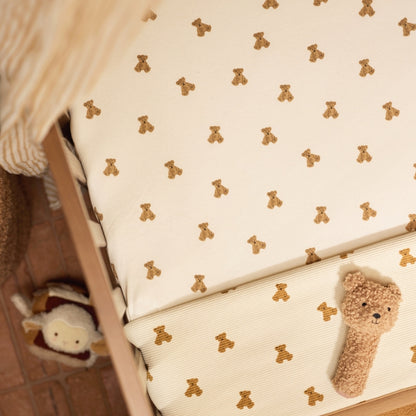 Jollein Drap-housse Pour Lit Jersey Mini Teddy Bear Multi Lg 60 x L 120 cm