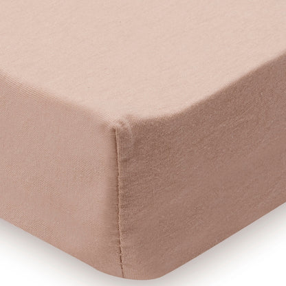Jollein Hoeslaken Voor Bed Jersey Light Terra / Oatmeal B 70 / 75 x L 140 / 150 cm – 2 Stuks