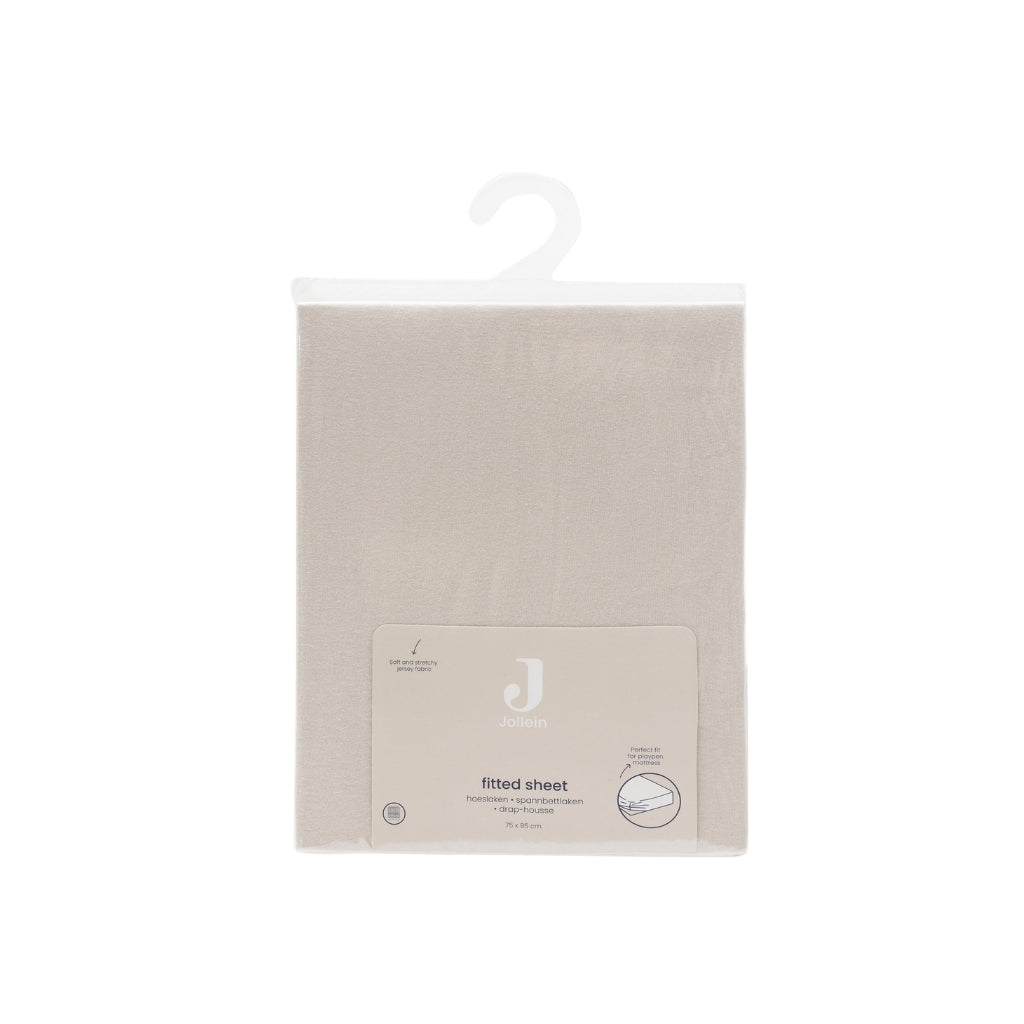 Jollein Drap-housse Pour Parc Jersey Sand Lg 75 x L 95 cm