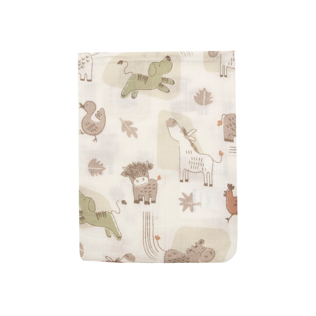 Jollein Washandje Hydrofiel Barn Buddies Multi – 3 Stuks