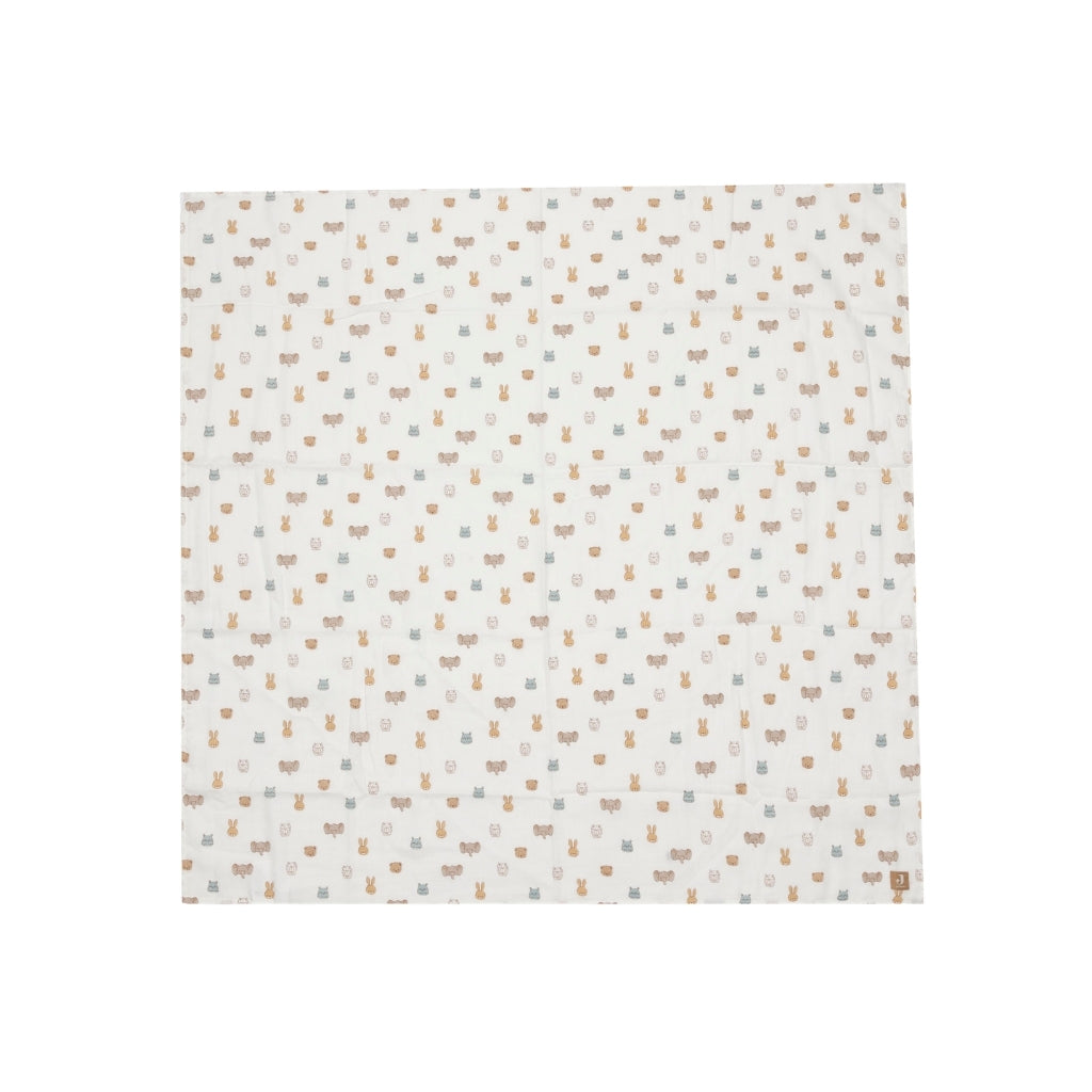 Jollein Tetradoek Jollies Multi B 115 x L 115 cm – 2 Stuks