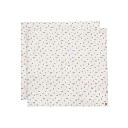 Jollein Tetradoek Jollies Multi B 115 x L 115 cm – 2 Stuks
