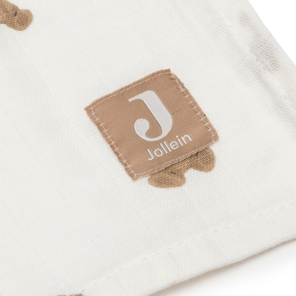 Jollein Tetradoek Mini Teddy Bear Multi B 115 x L 115 cm – 2 Stuks