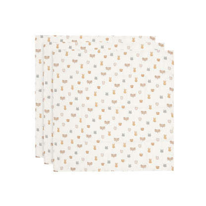Jollein Tetradoek Jollies Multi B 70 x L 70 cm – 3 Stuks