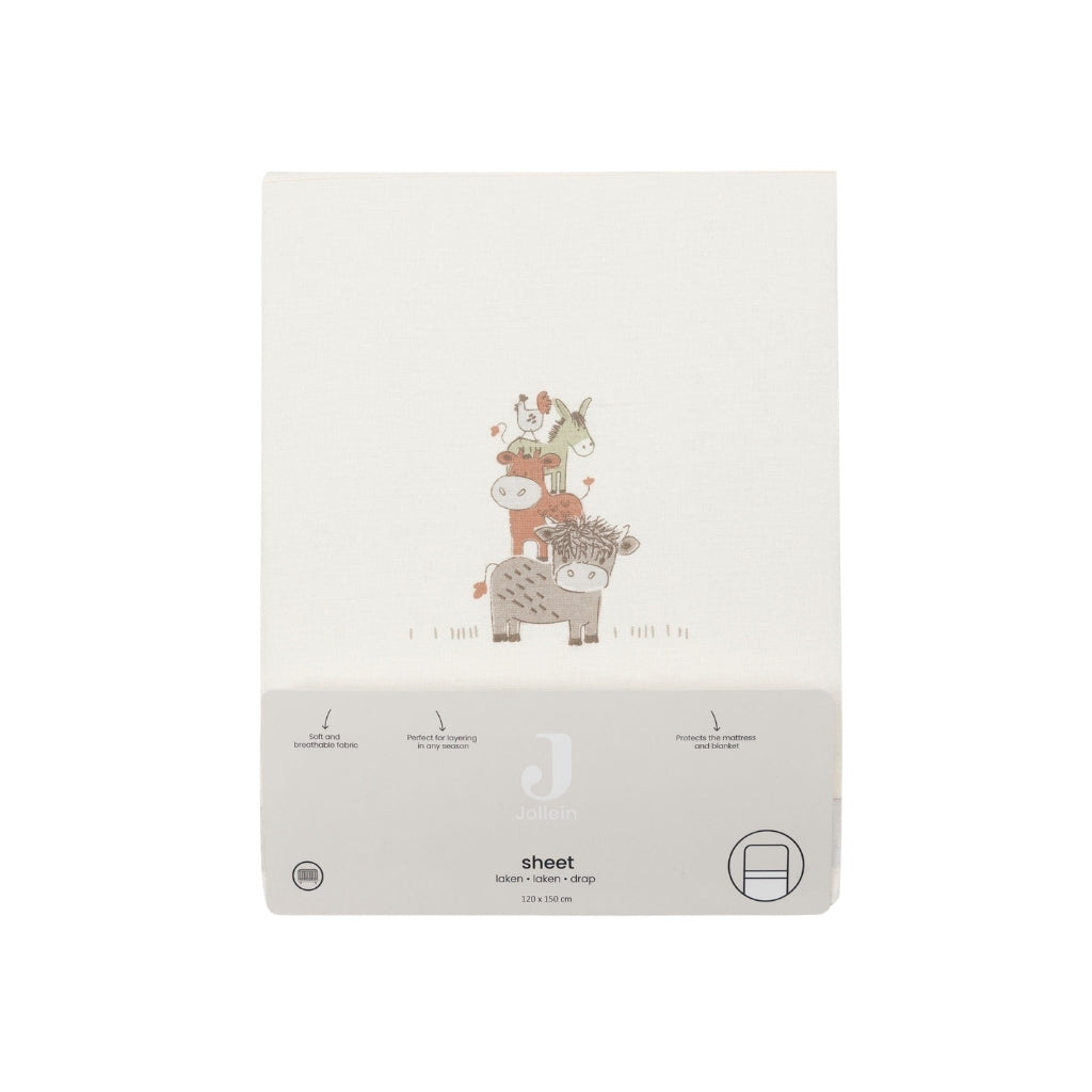 Jollein Drap Pour Lit Barn Buddies Multi B 120 x L 150 cm