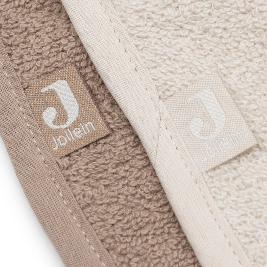 Jollein Bavoir En Tissu éponge Sand / Milky Coffee – 2 Pièces