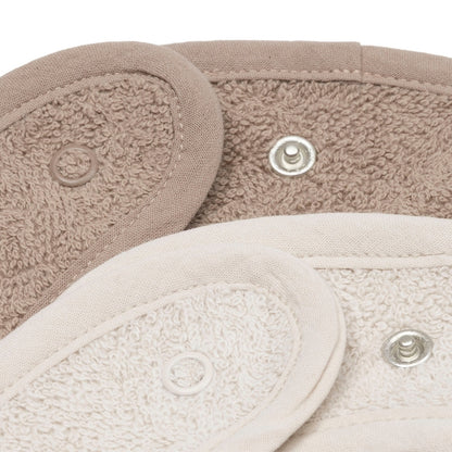 Jollein Bavoir En Tissu éponge Sand / Milky Coffee – 2 Pièces