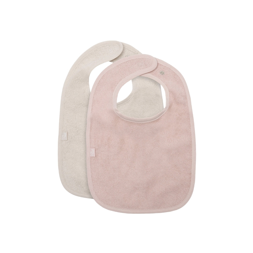 Jollein Bavoir En Tissu éponge Silk Rose / Sand – 2 Pièces