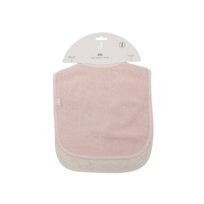 Jollein Bavoir En Tissu éponge Silk Rose / Sand – 2 Pièces