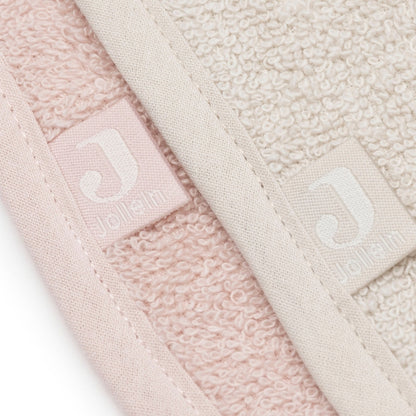 Jollein Bavoir En Tissu éponge Silk Rose / Sand – 2 Pièces