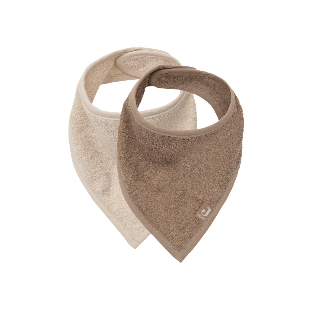 Jollein Bavor Bandana Sand / Milky Coffee – 2 Pièces