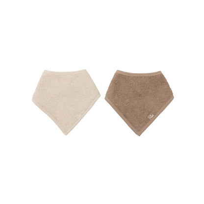 Jollein Bavor Bandana Sand / Milky Coffee – 2 Pièces