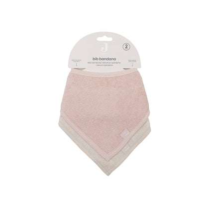 Jollein Bavoir Bandana Silk Rose / Sand – 2 Pièces