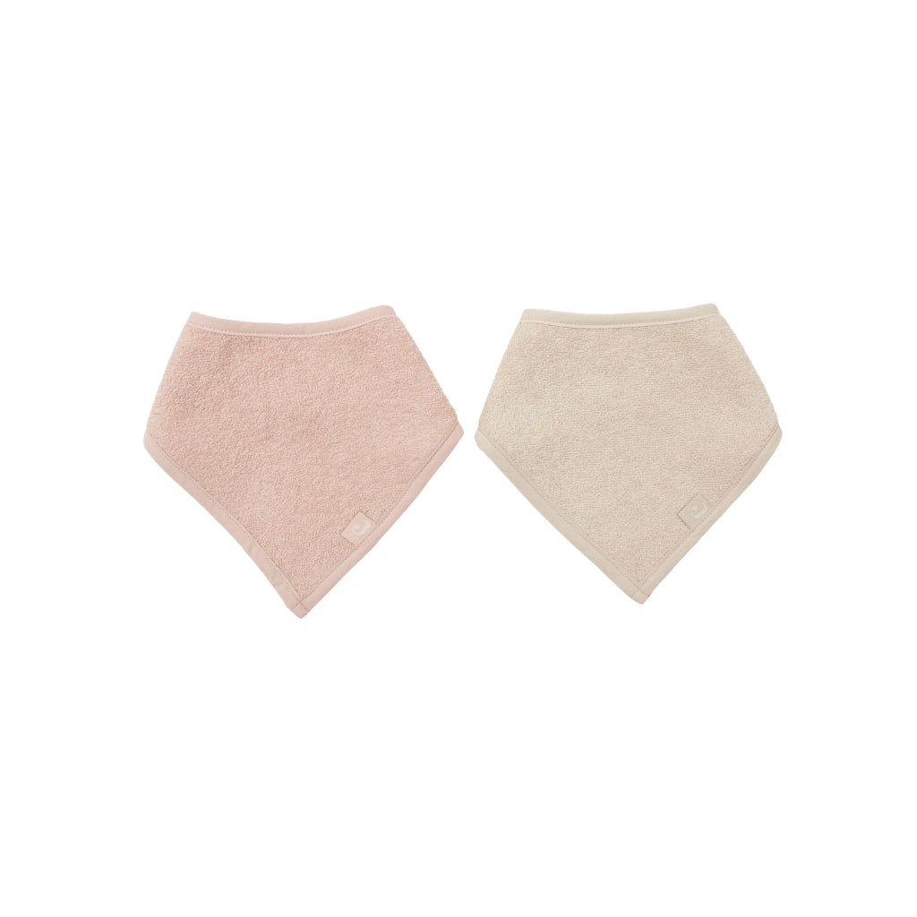 Jollein Bavoir Bandana Silk Rose / Sand – 2 Pièces
