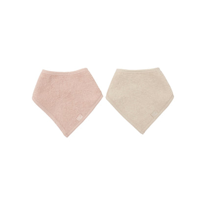 Jollein Bavoir Bandana Silk Rose / Sand – 2 Pièces