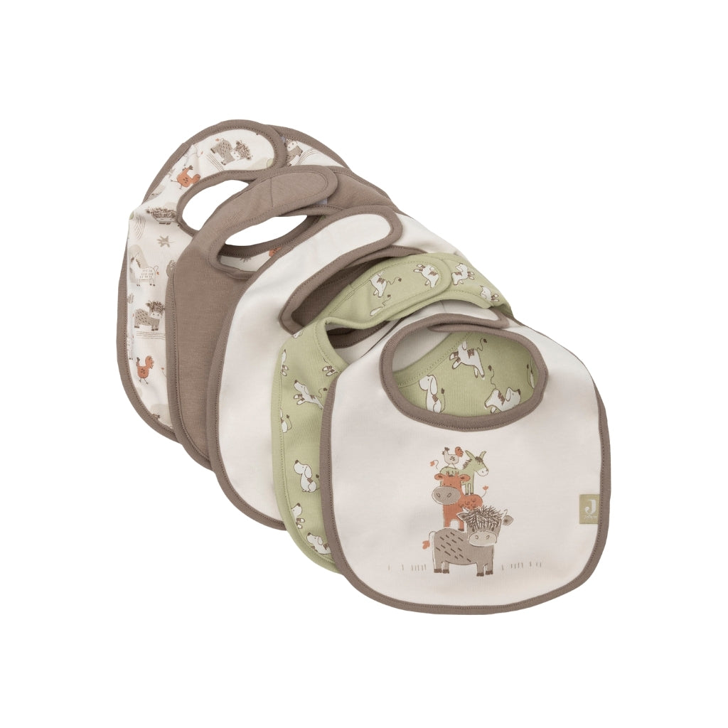 Jollein Bavoir Jersey Imperméable Barn Buddies Multi – 5 Pièces
