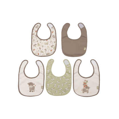 Jollein Bavoir Jersey Imperméable Barn Buddies Multi – 5 Pièces