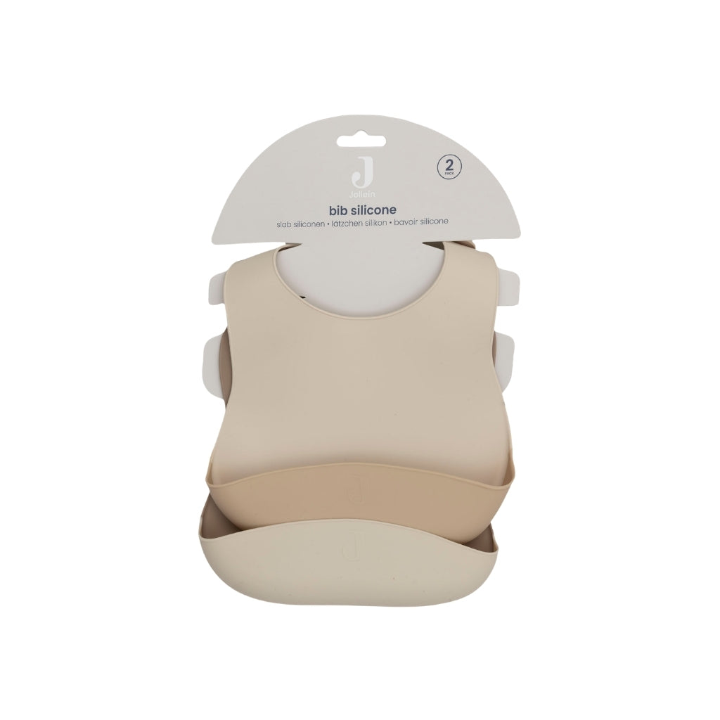 Jollein Bavoir Siliconen Natural Shades – 2 Pièces