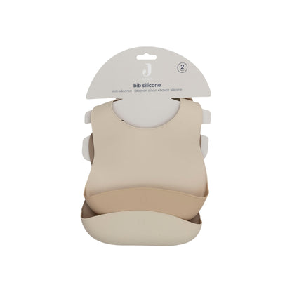 Jollein Bavoir Siliconen Natural Shades – 2 Pièces