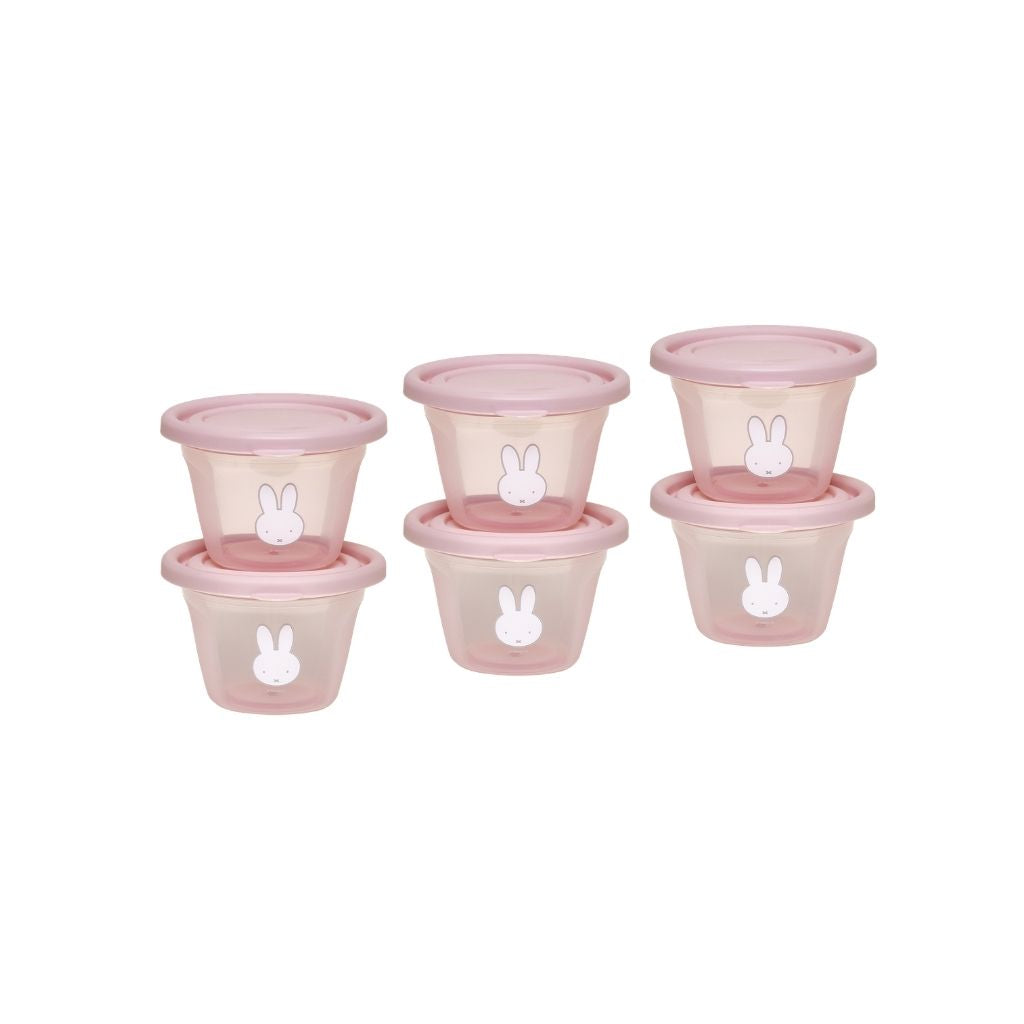 Koko Bewaarpotjes Van 120 ml Miffy Pink - 6 Stuks