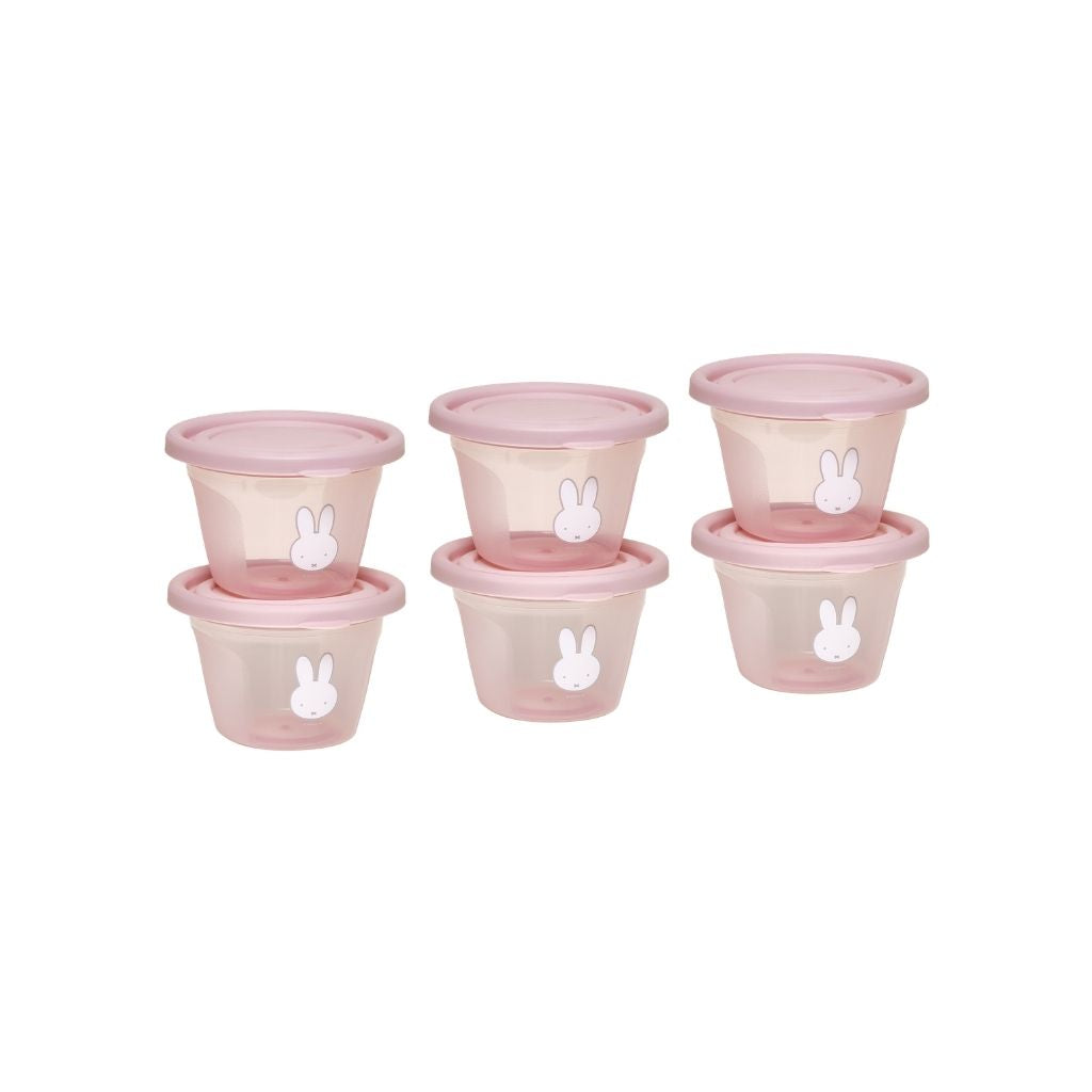 Koko Bewaarpotjes Van 120 ml Miffy Pink - 6 Stuks