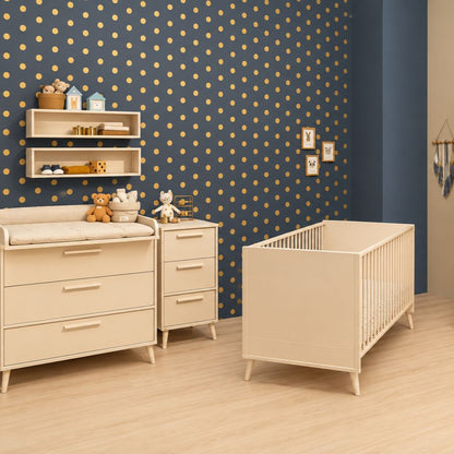 PAIDI Lit Enfant Eefje Uni Lit évolutif Lg 70 x L 140 cm Cashmere Beige