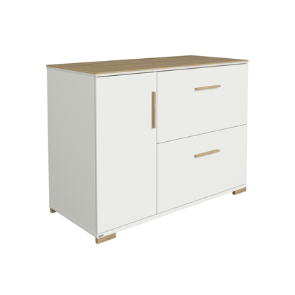PAIDI Commode à 1 Porte et 2 Tiroirs Enie Clay