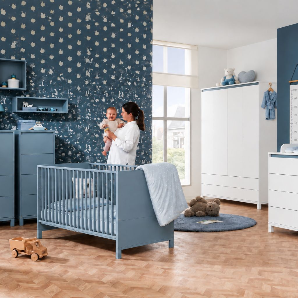PAIDI Peuterbed Olli Meegroeibed B 70 x L 140 cm Matt Blue