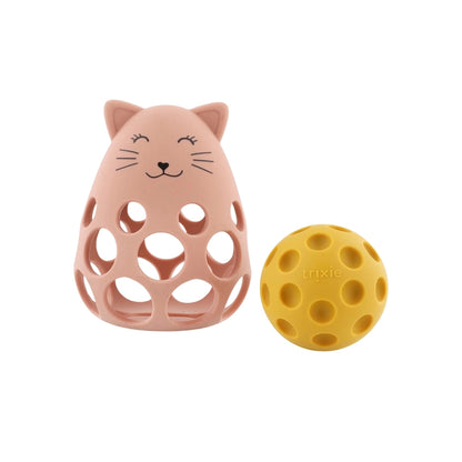 Trixie Hochet Sensoriel En Silicone Mrs. Cat Roze 
