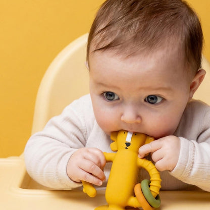 Trixie Jouet Sensoriel En Silicone Avec Ventouse Mr. Lion Yellow 