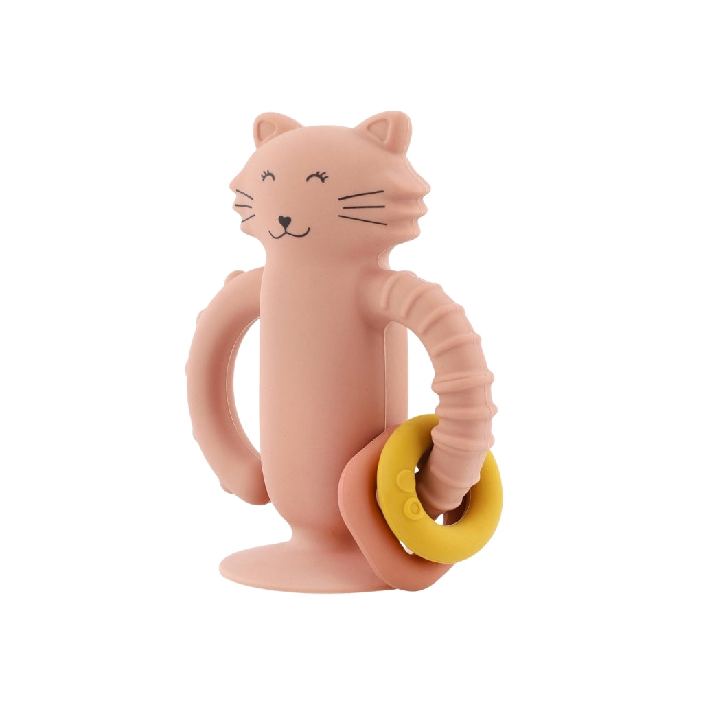 Trixie Jouet Sensoriel En Silicone Avec Ventouse Mrs. Cat Roze 