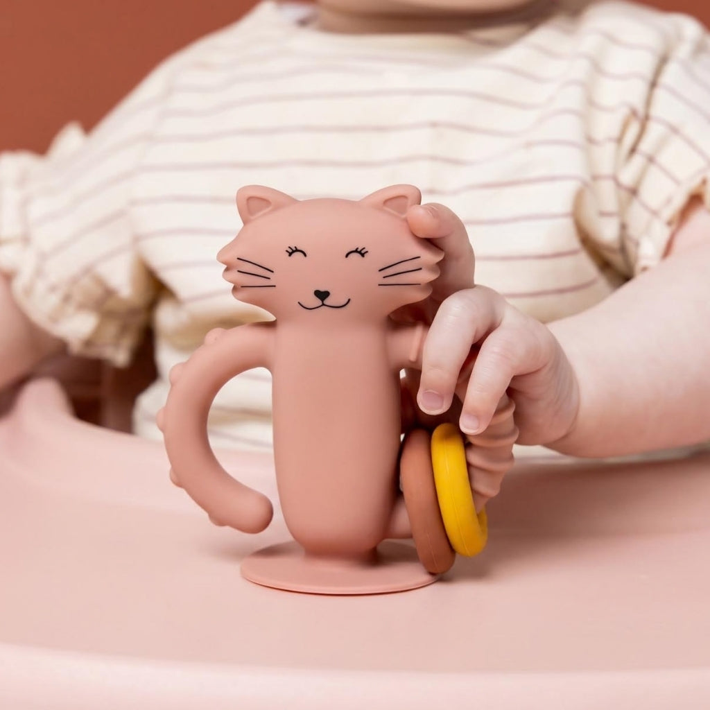 Trixie Jouet Sensoriel En Silicone Avec Ventouse Mrs. Cat Roze 