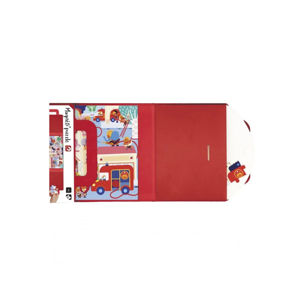 Janod Puzzle Magnétique Magnéti'puzzle Pompiers Multi - 36 Pièces