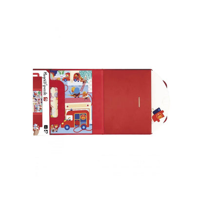 Janod Puzzle Magnétique Magnéti'puzzle Pompiers Multi - 36 Pièces