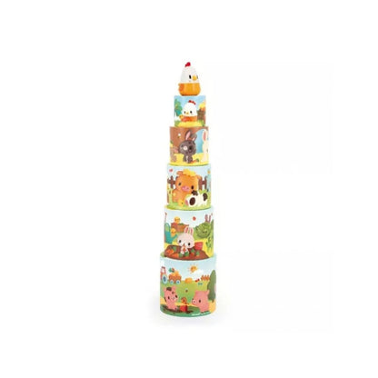 Janod Stapeltoren Boerderij Mijn Eerste Piramide Kip Multi