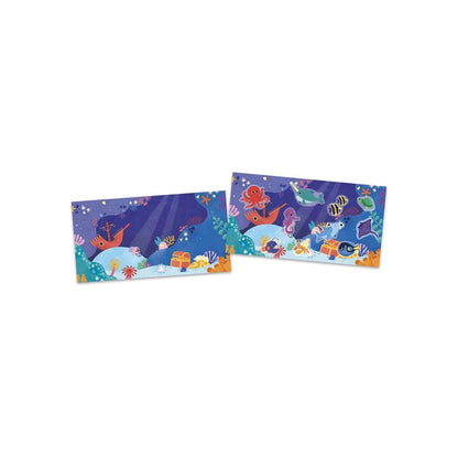 Janod Stickerboek Zee Met herkleefbare Stickers Multi – 30 Stuks