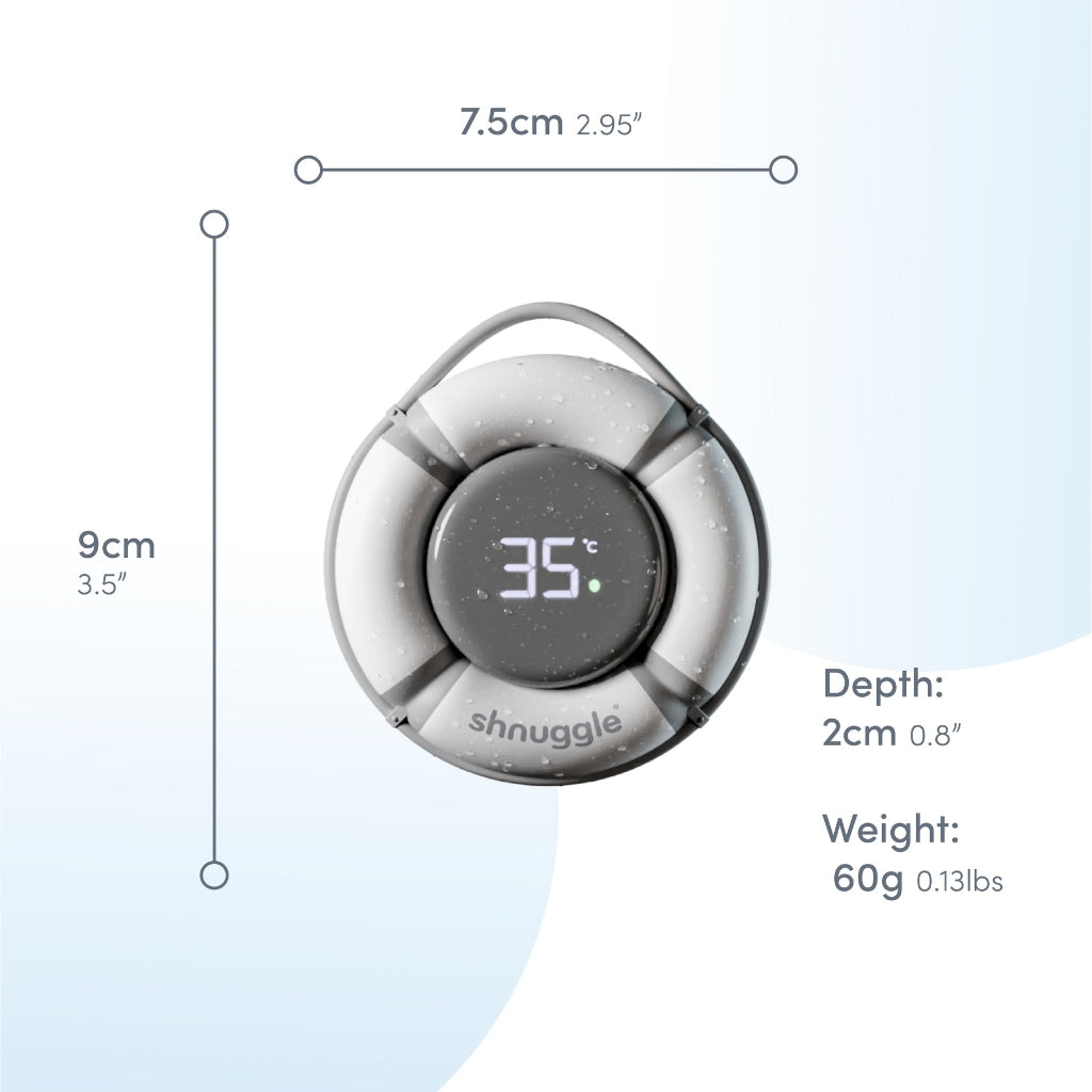 Shnuggle Digitale Badthermometer Bobbin’ Buoy Bath Grey